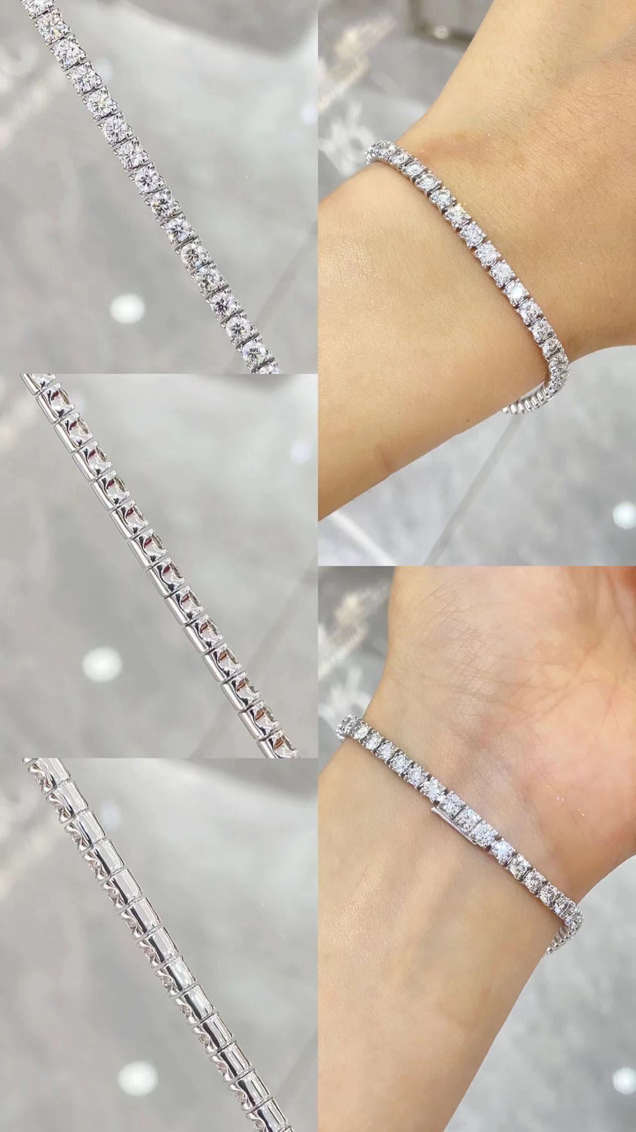 18K 15 分規格卡家牛頭四爪滿鑽手鍊 - 視角 6