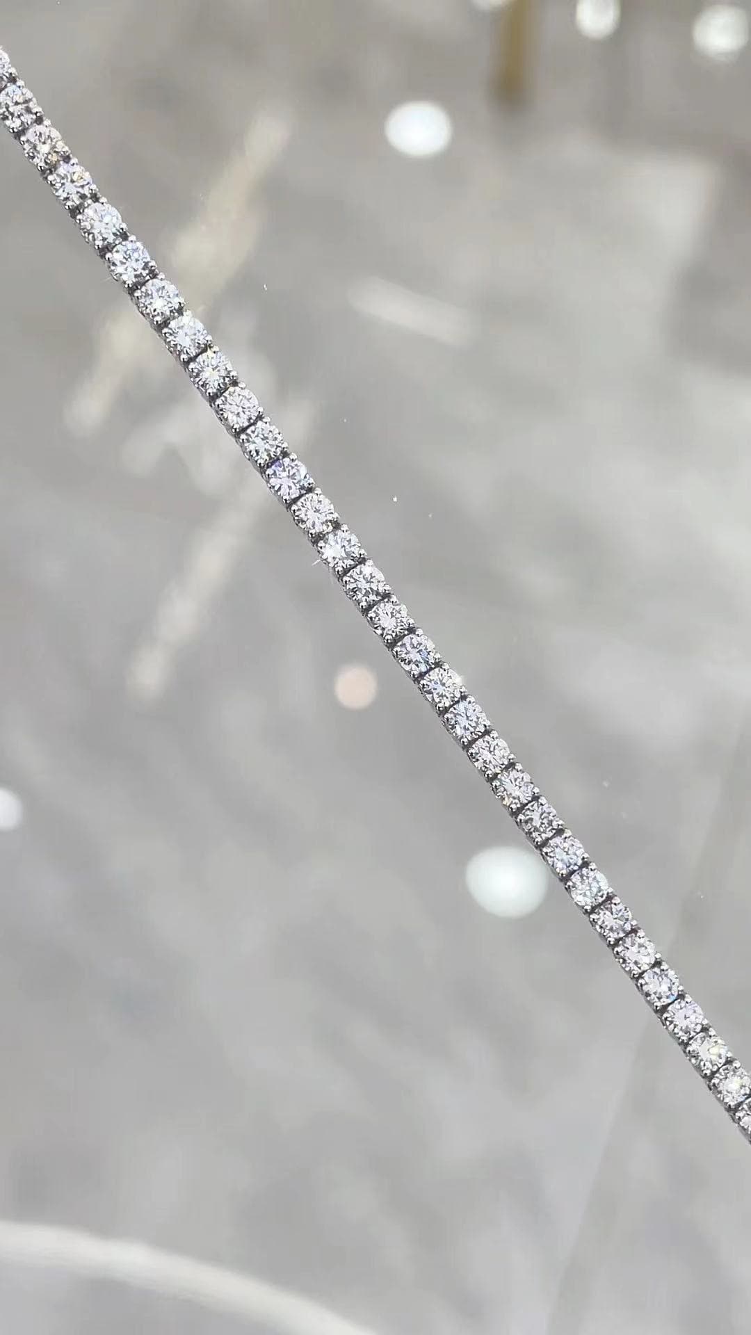 Pt950 5 分規格網球手鍊 - 視角 1