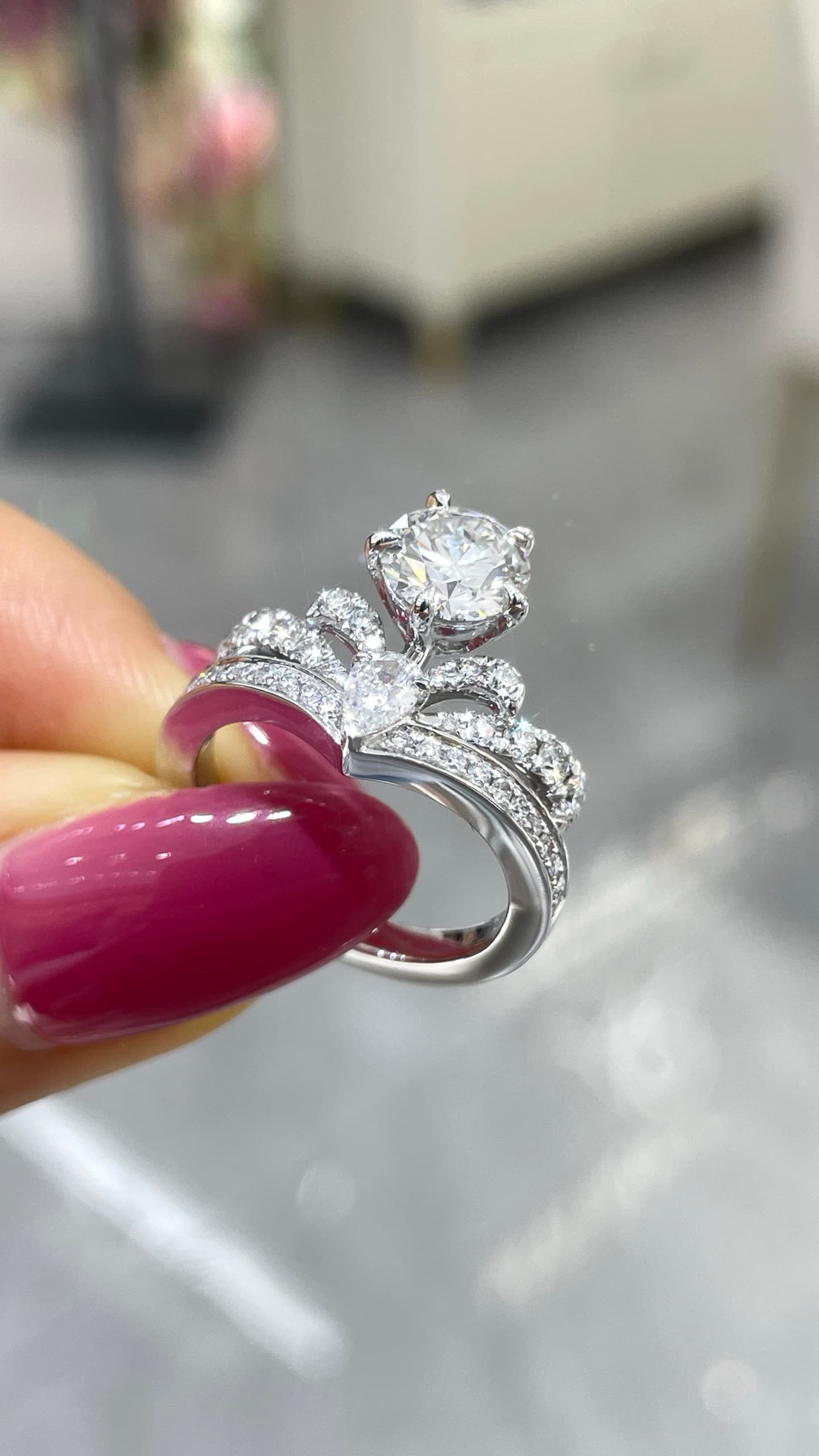 18K 1ct 鑽石戒指 - 視角 3