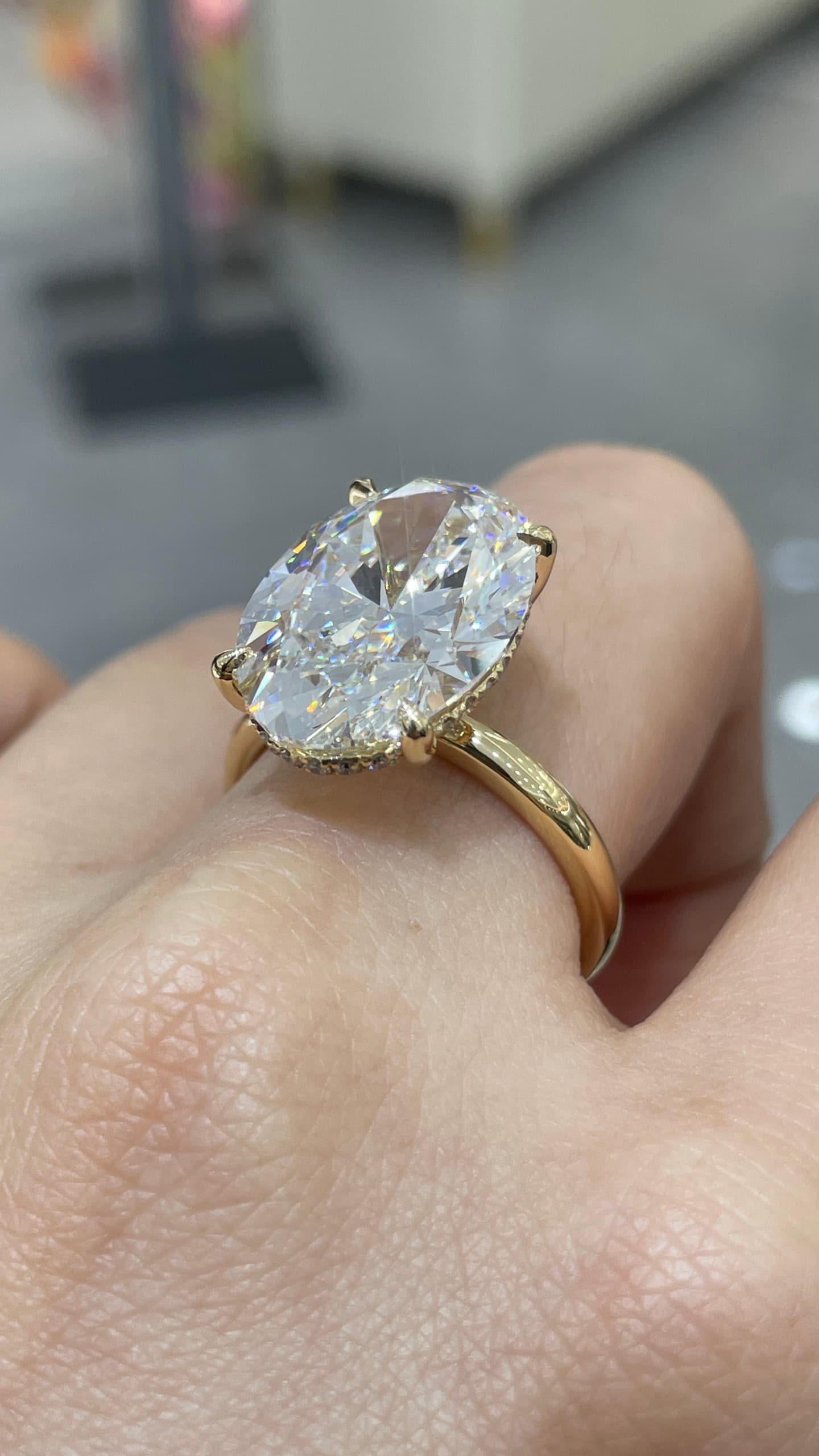 18K 黃 10ct 橢圓四爪鑽戒 - 視角 6