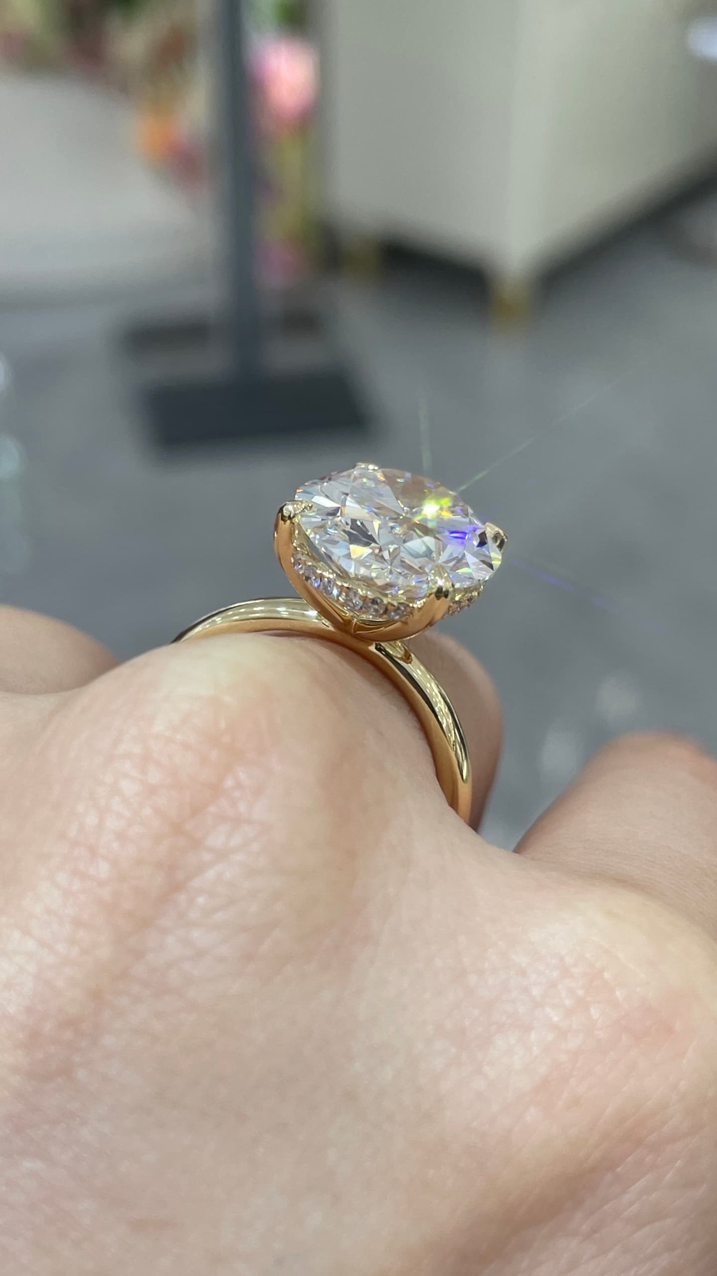 18K 黃 10ct 橢圓四爪鑽戒 - 視角 7