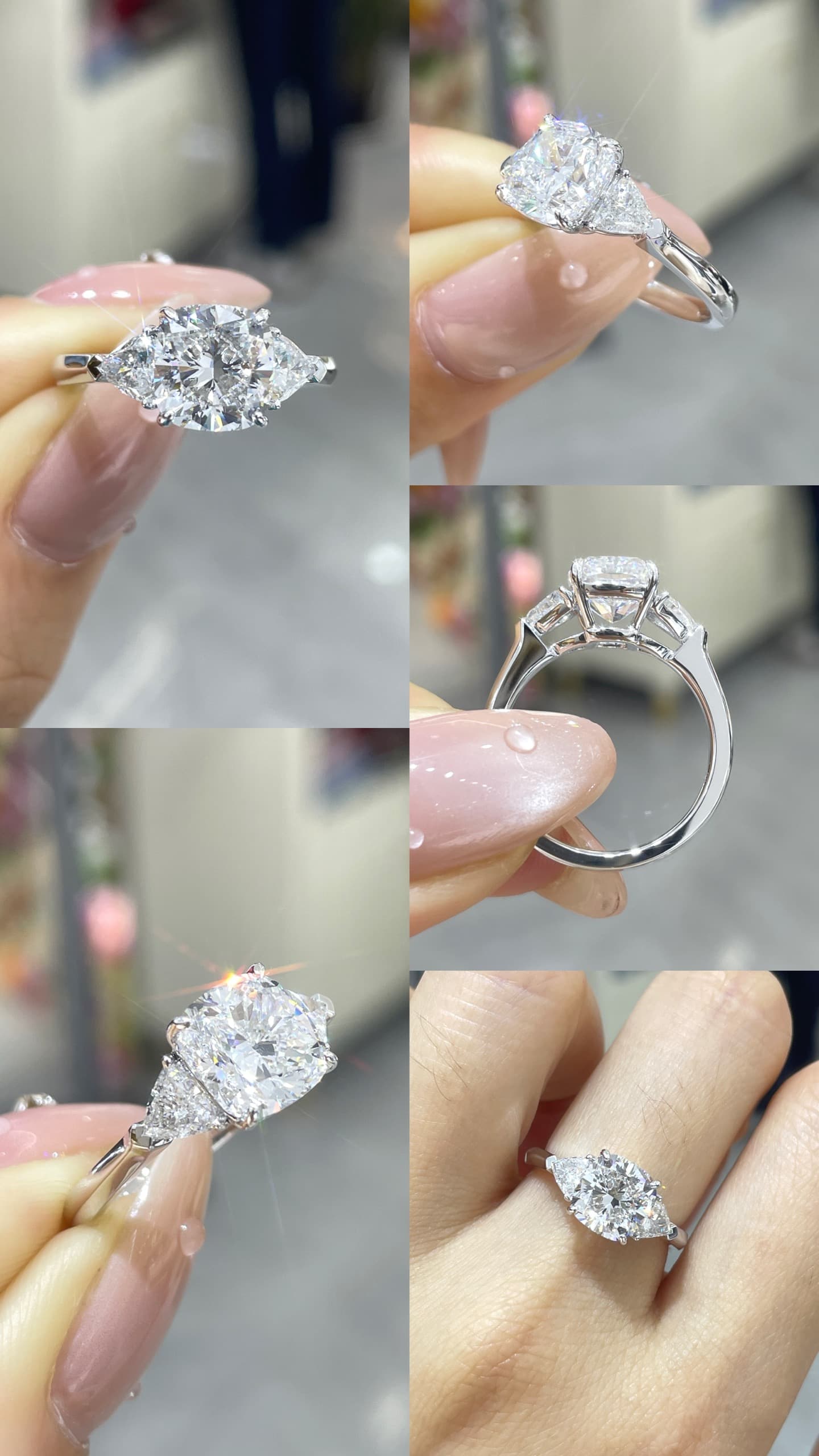 2.6ct 18K 墊形鑽戒 - 視角 5