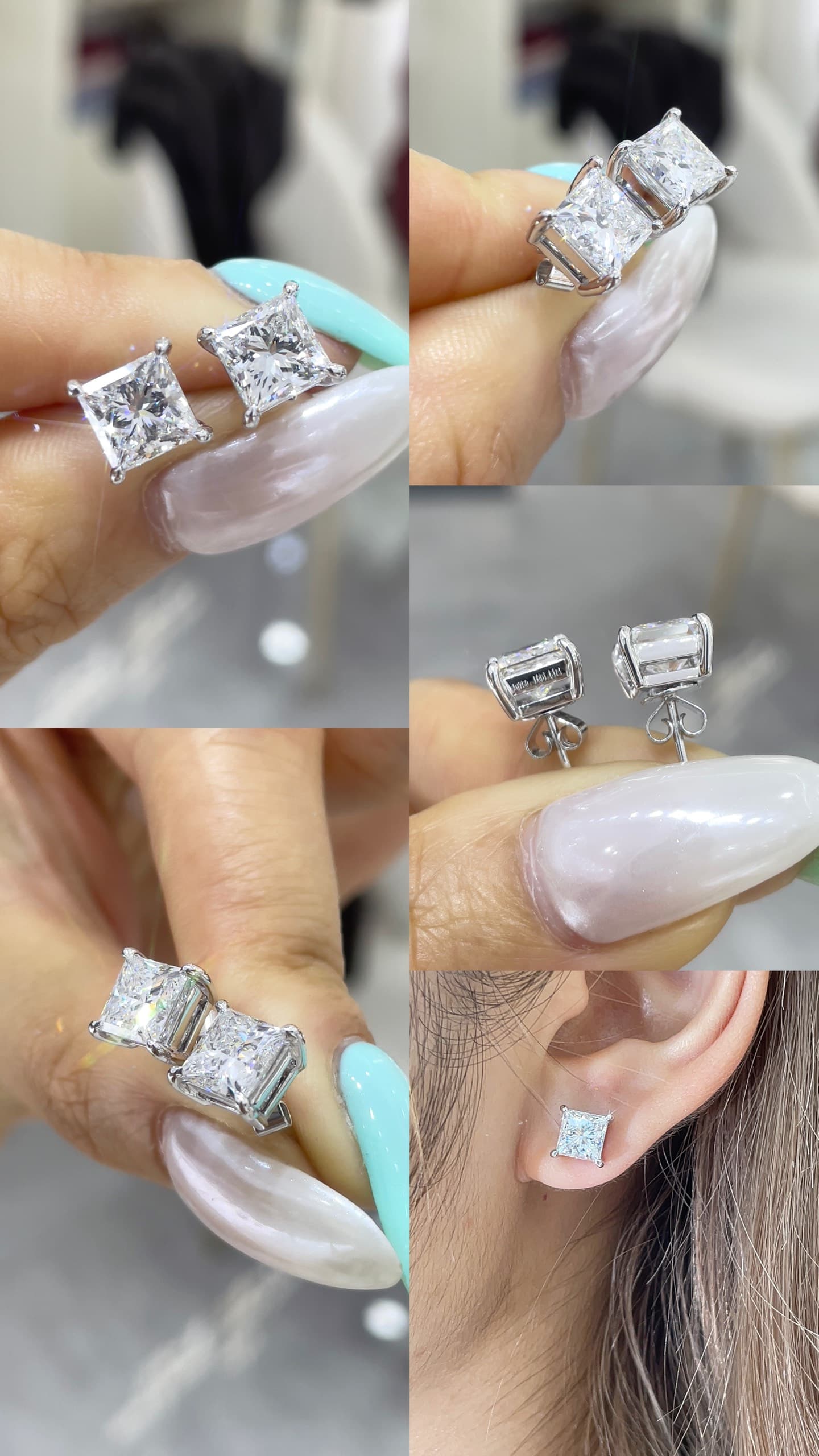 18K 鑽石耳環 - 視角 5