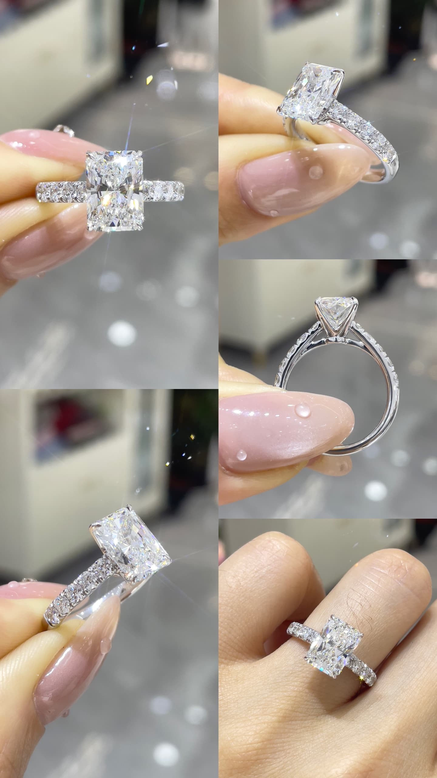 18K2.65ct 金雷迪恩切鑽戒 - 視角 5