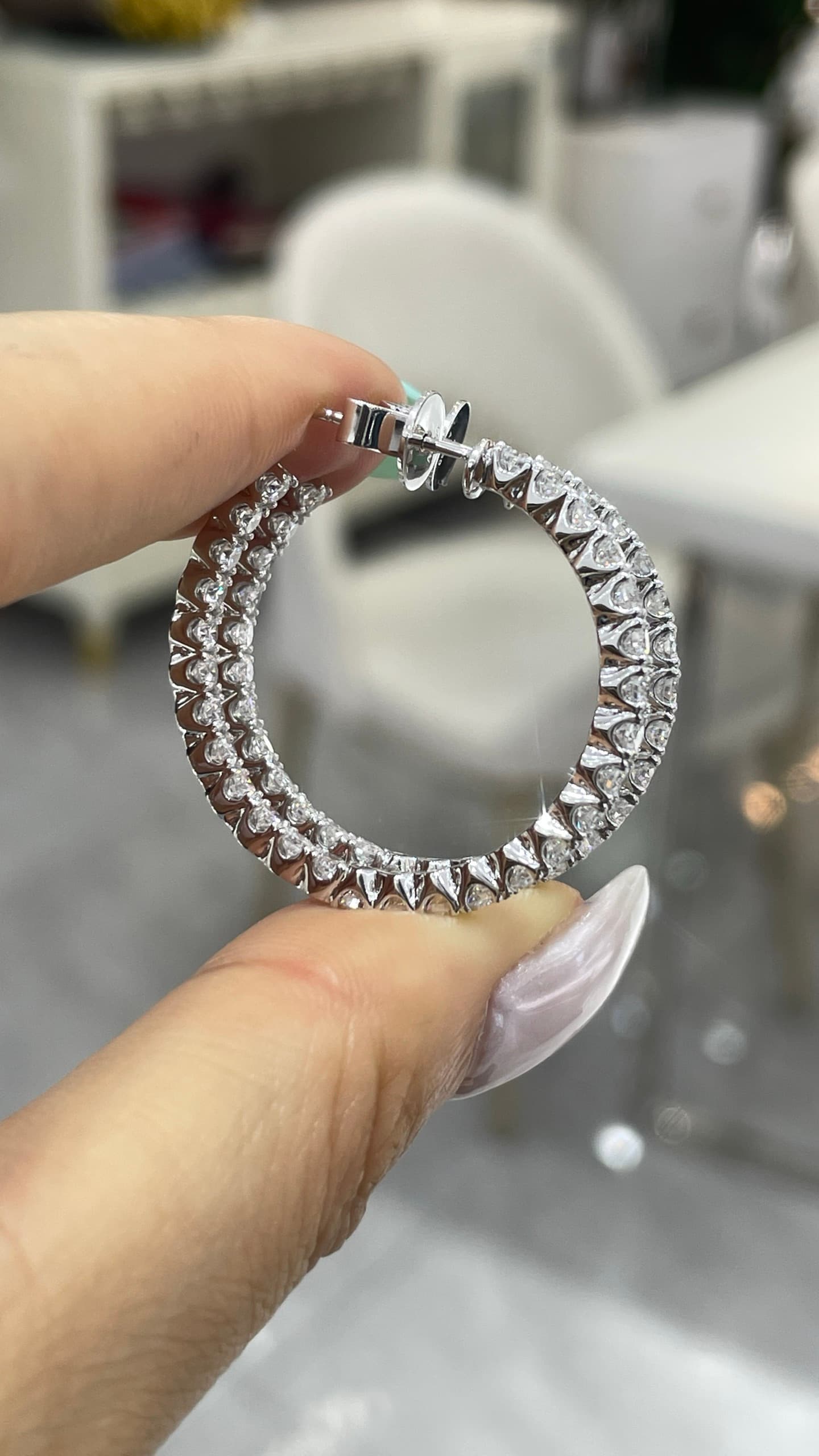 18K 公主方耳釘 - 視角 4