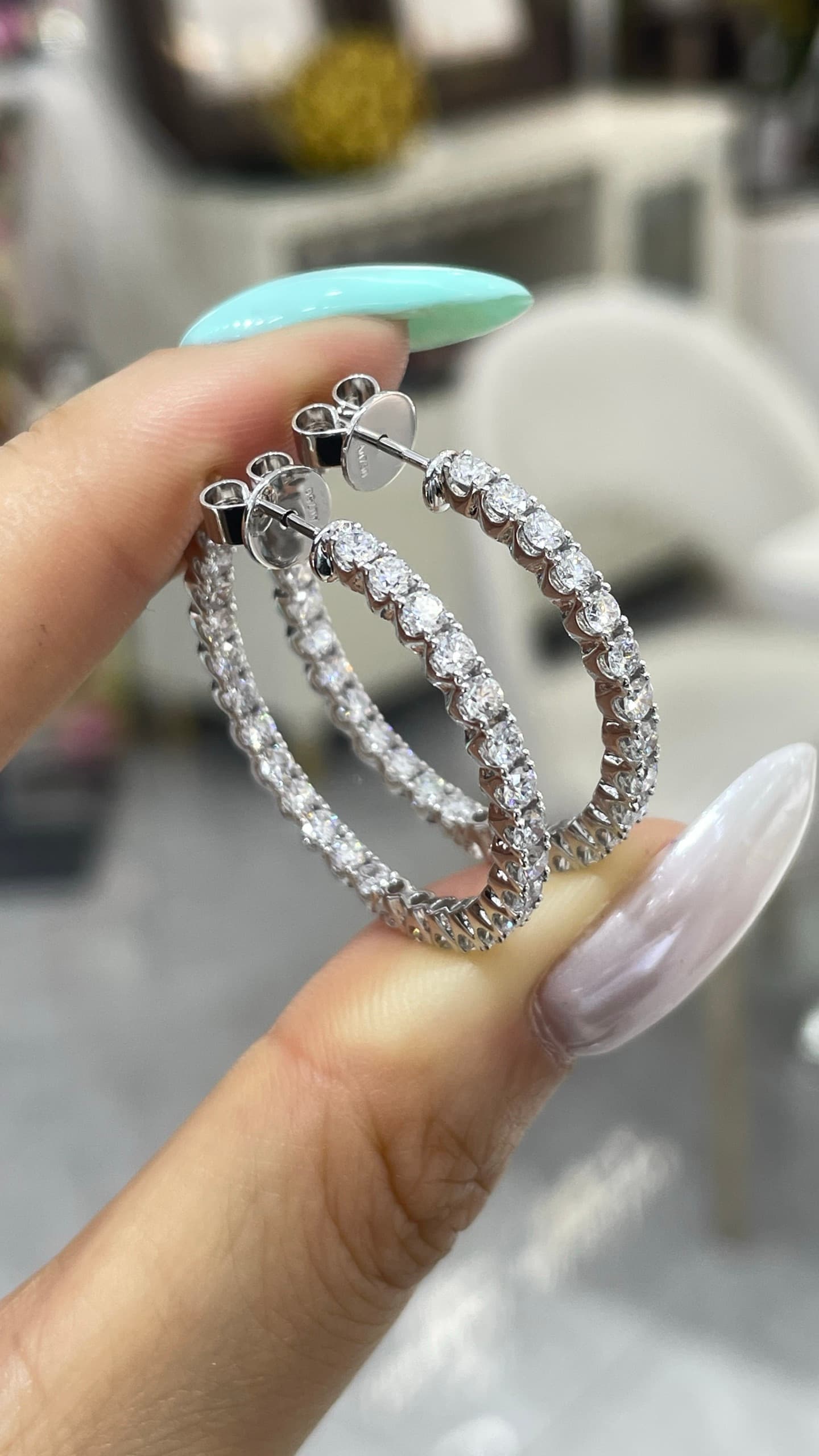 18K 公主方耳釘 - 視角 5