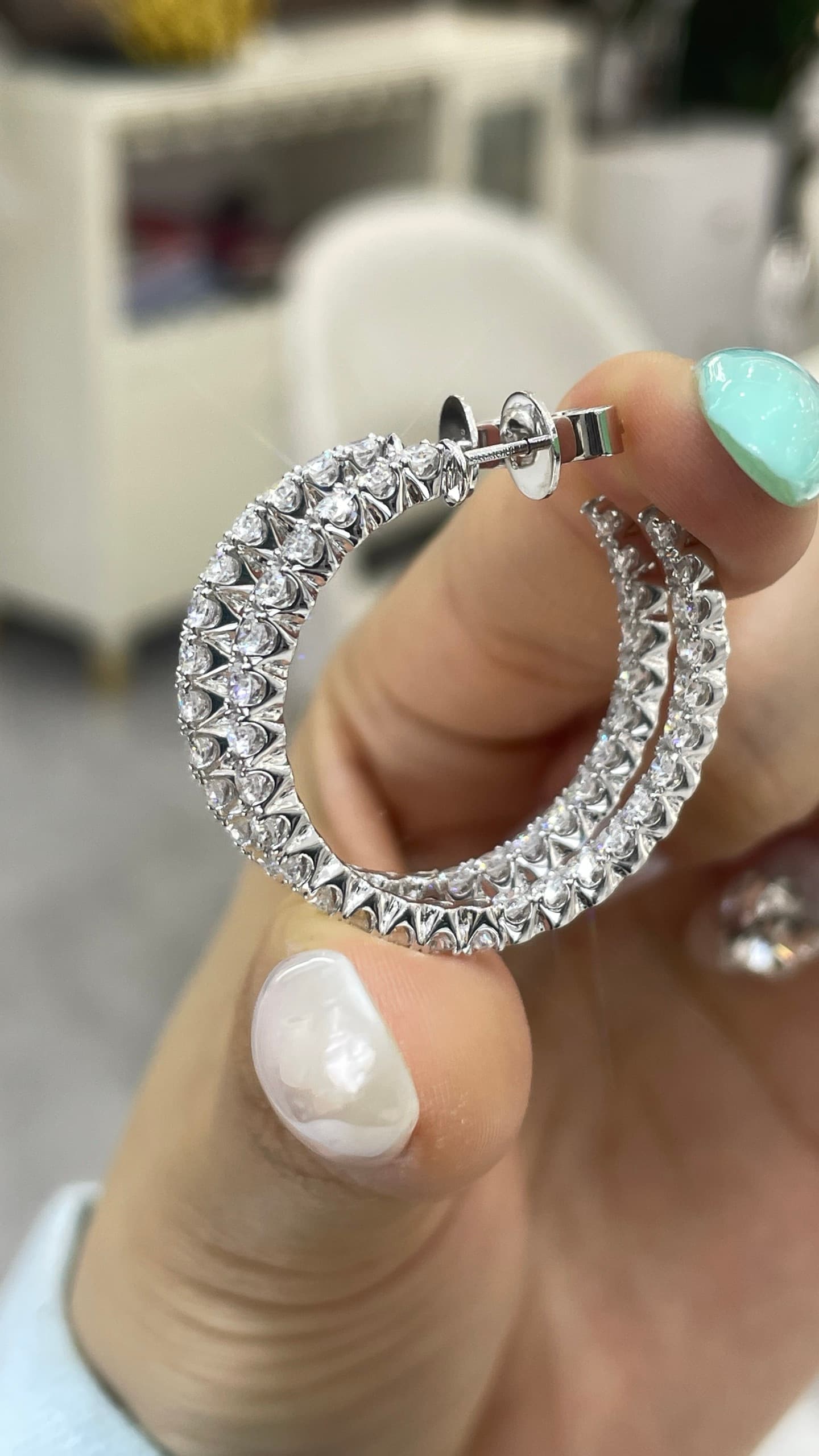 18K 公主方耳釘 - 視角 6