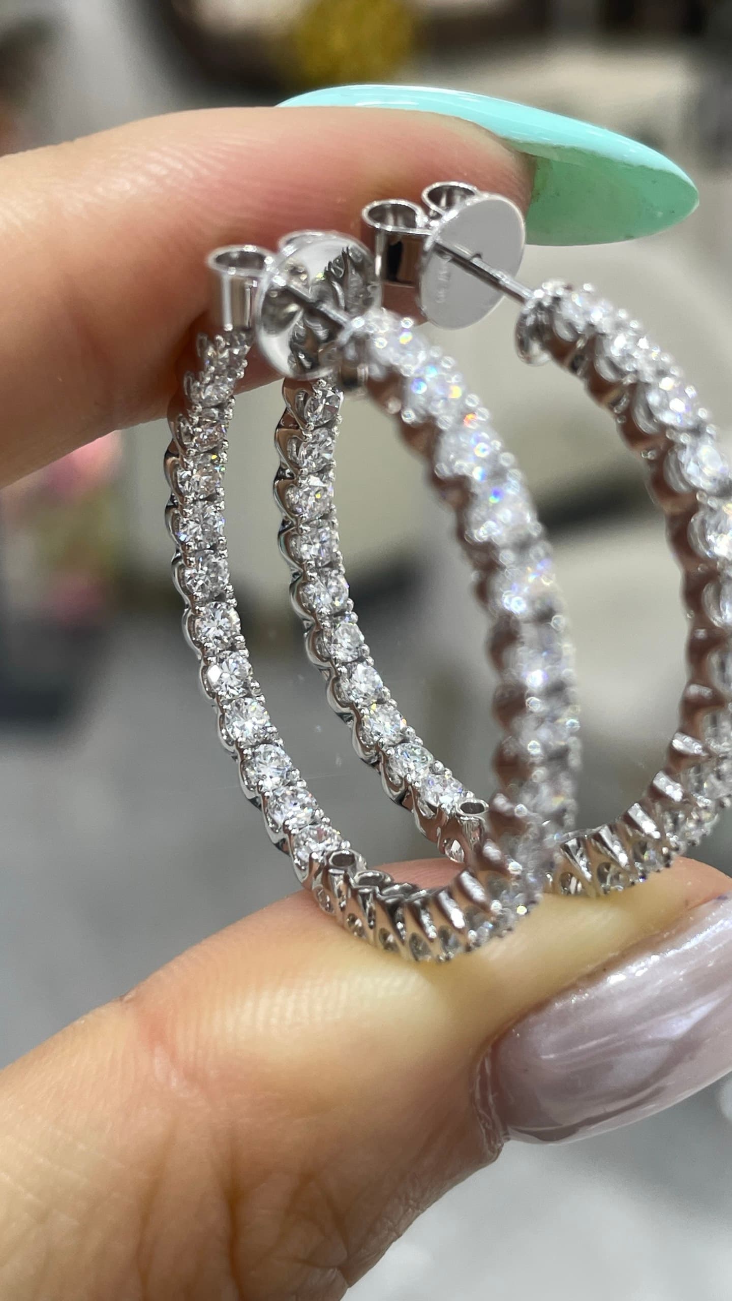 18K 公主方耳釘 - 視角 8