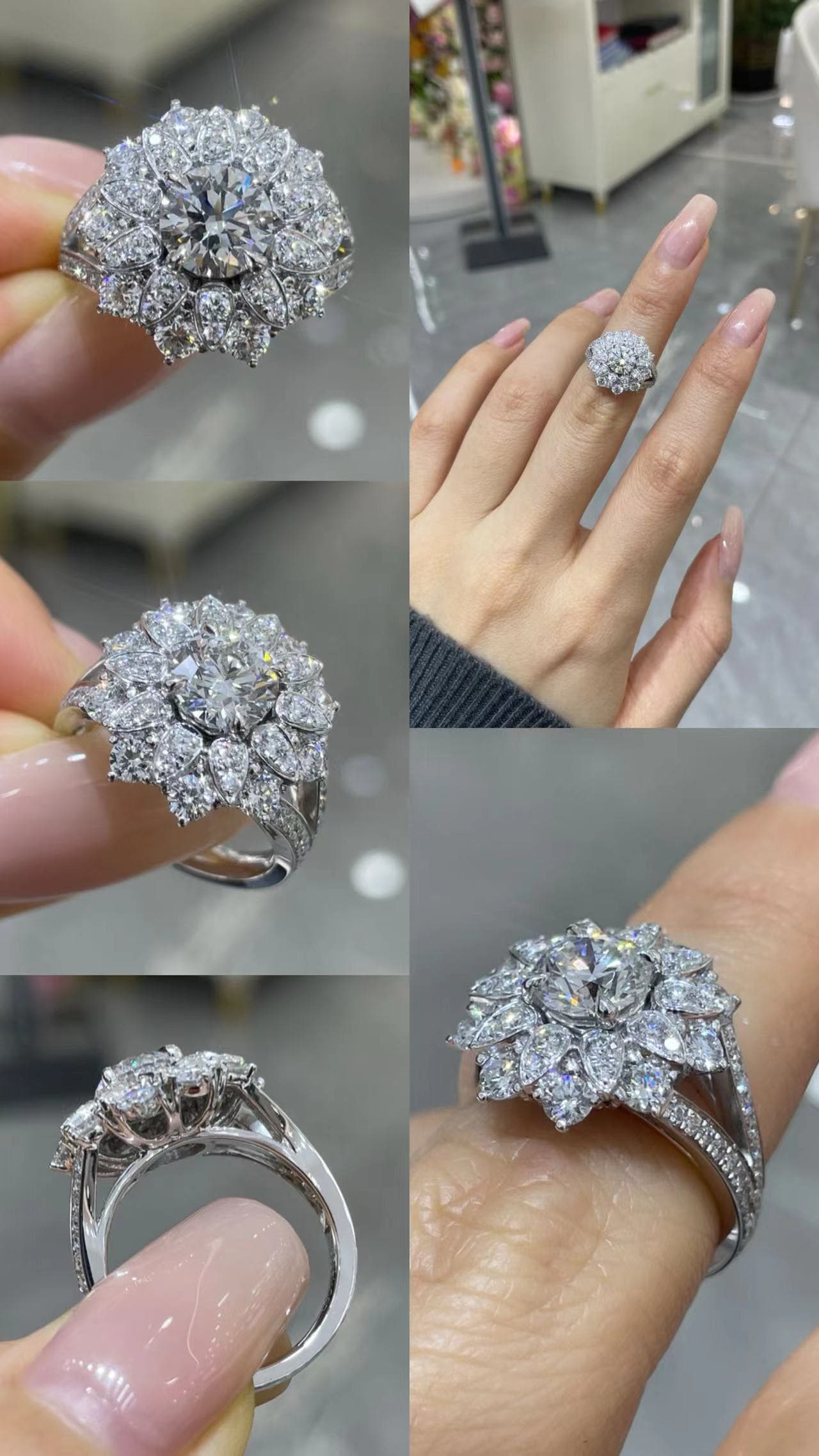 Pt950 1克拉 鑽戒(主鑽1.03ct) Pt950 鉑金戒台,主鑽 1.03 克拉。d1.47*11 - 視角 9