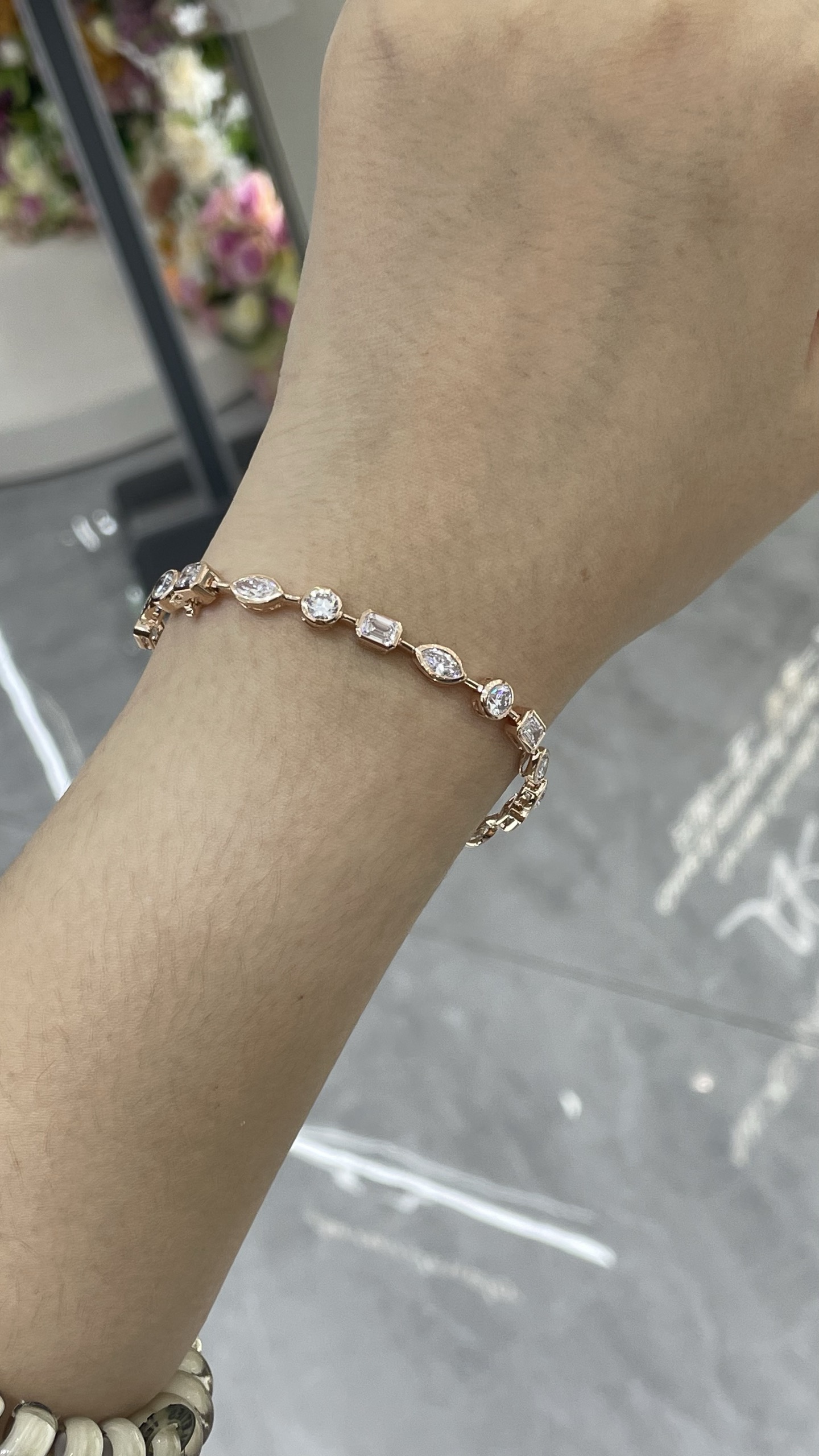 18K 異形拼接鑽石手鍊