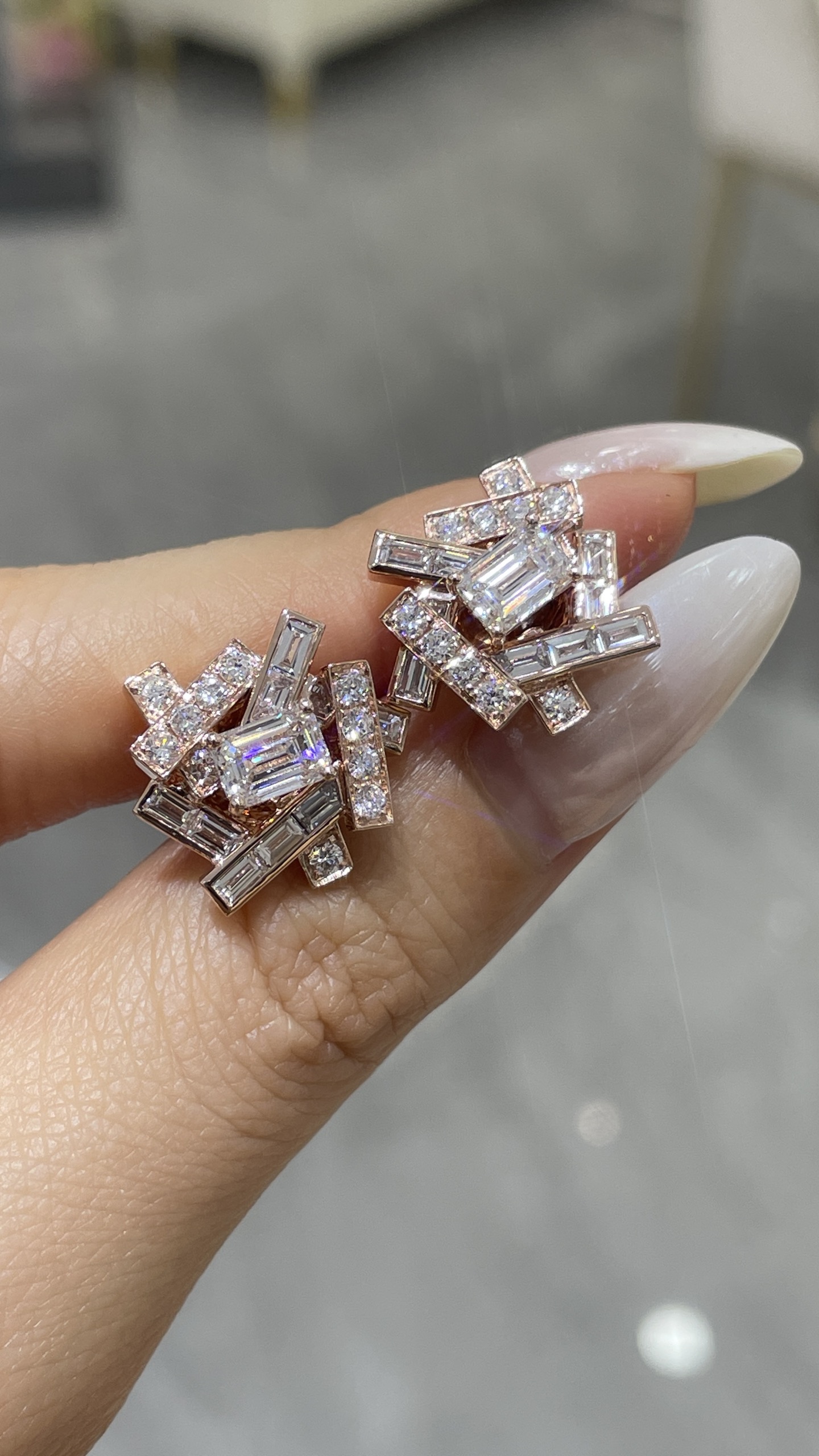18K 金鑽石耳釘